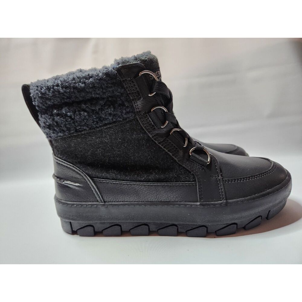 Sperry Juneau Low Hiker Wool‑Blend Boots Women’s 9 Black